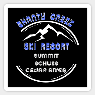 Shanty Creek Resort  Michigan USA. White text. Gift Ideas For The Ski Enthusiast. Sticker